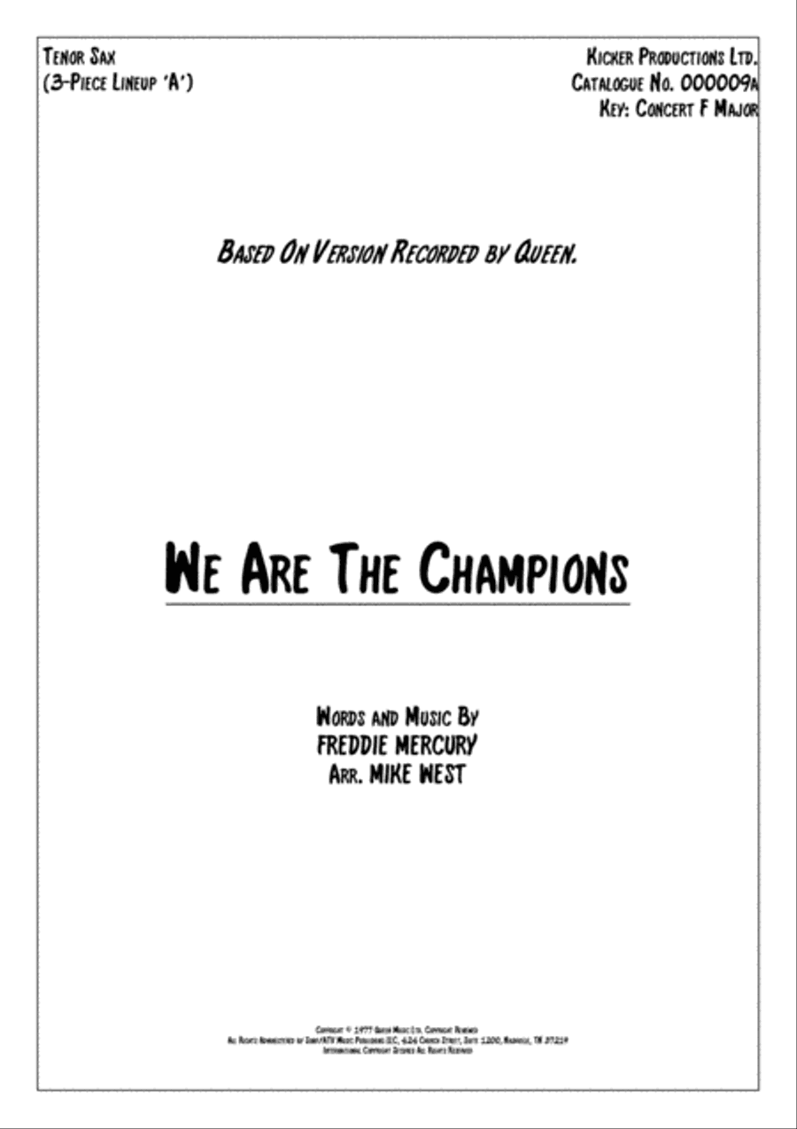We Are The Champions