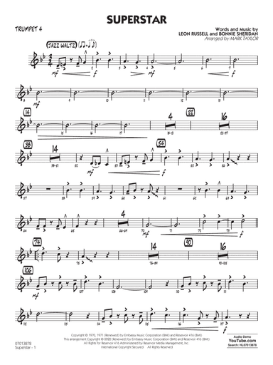 Superstar (arr. Mark Taylor) - Trumpet 4