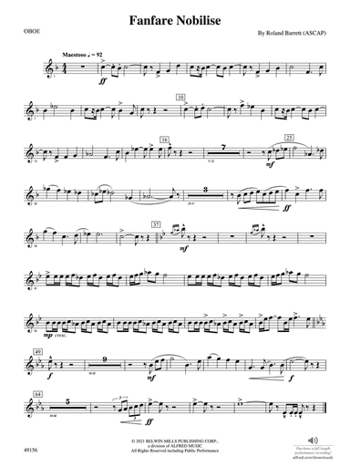 Fanfare Nobilise: Oboe