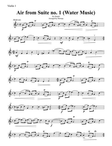 Air from the Water Music (arranged for String Trio)