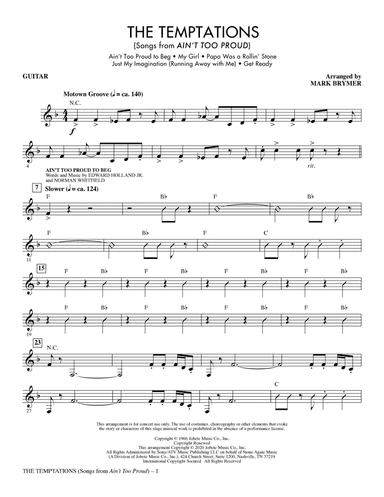 The Temptations (Songs from Ain't Too Proud) (arr. Mark Brymer) - Guitar