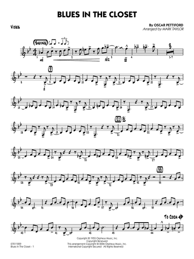 Blues in the Closet (arr. Mark Taylor) - Vibes