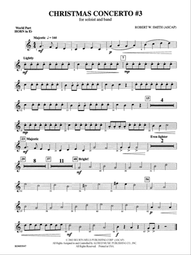 Christmas Concerto #3 (for Soloist and Band): (wp) 1st Horn in E-flat