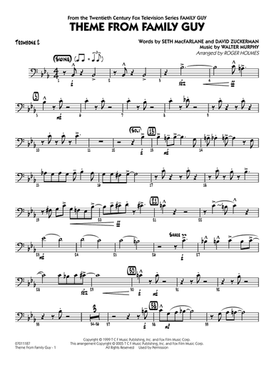 Theme from Family Guy (arr. Roger Holmes) - Trombone 2