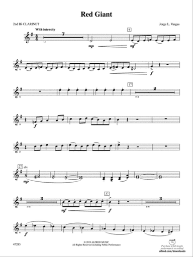 Red Giant: 2nd B-flat Clarinet