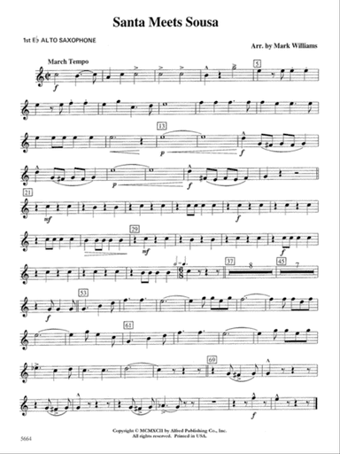 Santa Meets Sousa: E-flat Alto Saxophone