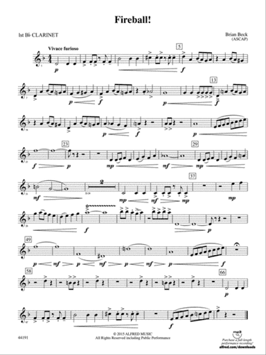 Fireball!: 1st B-flat Clarinet