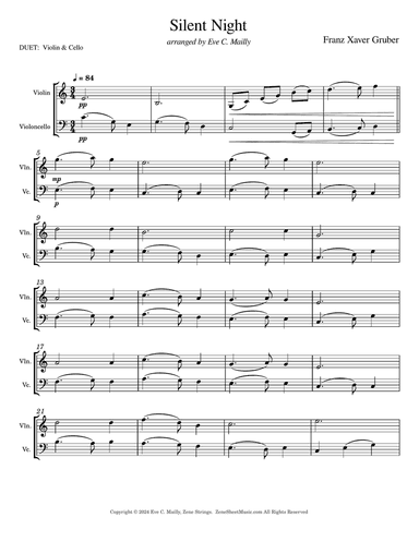 Silent Night - Duet for Violin & Cello