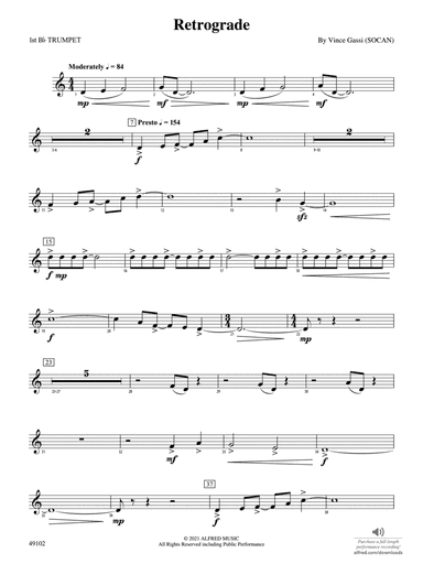 Retrograde: 1st B-flat Trumpet