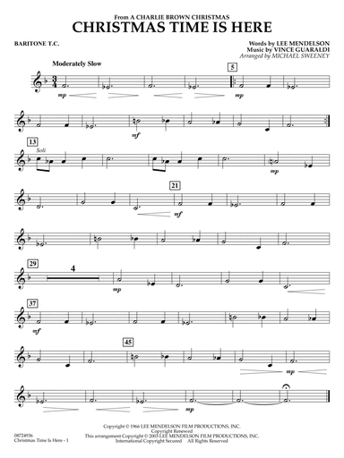 Christmas Time Is Here (arr. Michael Sweeney) - Baritone T.C.
