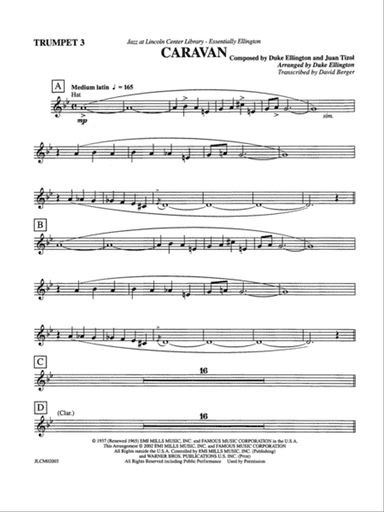 Caravan: 3rd B-flat Trumpet