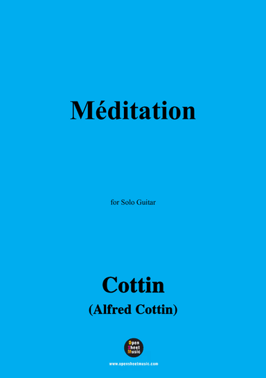 Cottin-Méditation,for Guitar