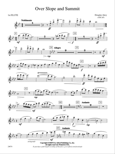 Over Slope and Summit: Flute