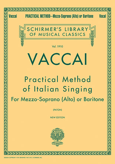 Practical Method of Italian Singing - Mezzo Soprano (Alto) or Baritone