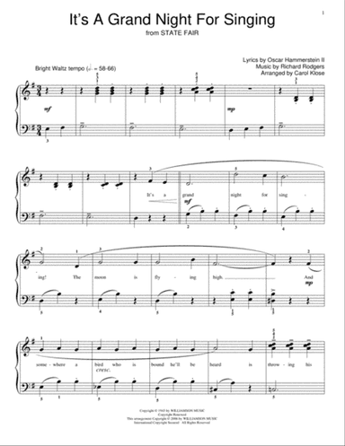 It's A Grand Night For Singing