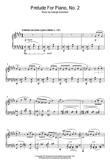 Prelude For Piano, No.2