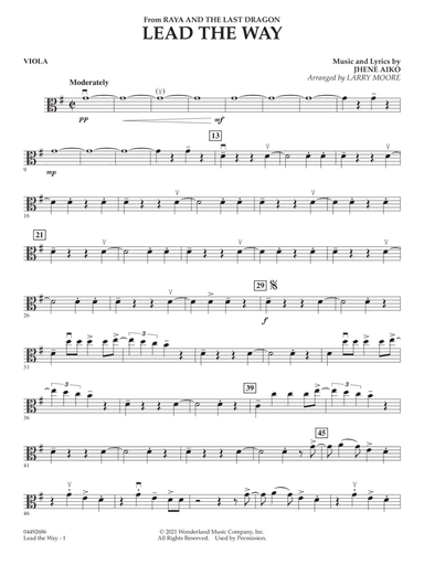 Lead the Way (from Disney's Raya and the Last Dragon) (arr. Moore) - Viola