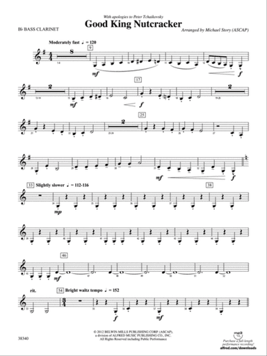 Good King Nutcracker: B-flat Bass Clarinet