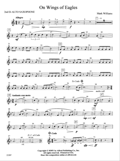 On Wings of Eagles: 2nd E-flat Alto Saxophone