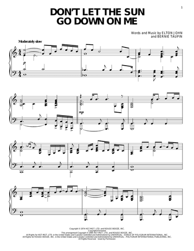 Don't Let The Sun Go Down On Me