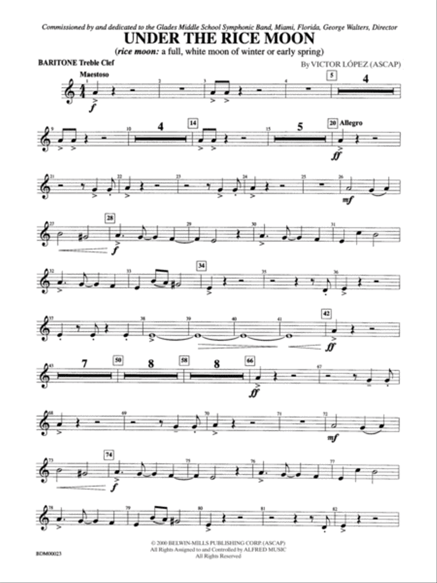 Under the Rice Moon: Baritone T.C.