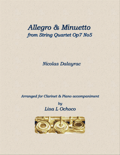 Allegro & Minuetto Op7 No5 for Clarinet and Piano