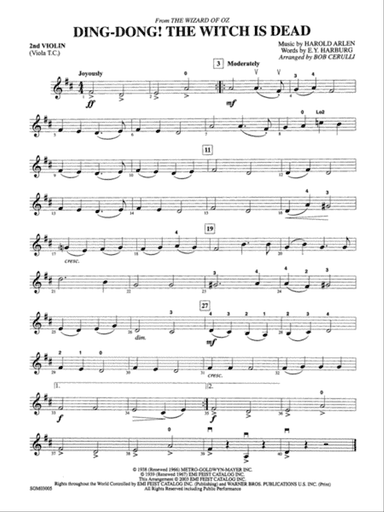 Ding Dong! The Witch Is Dead (from The Wizard of Oz): 2nd Violin