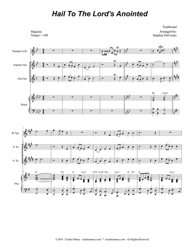 Hail To The Lord's Anointed (Duet for Soprano and Alto Saxophone)