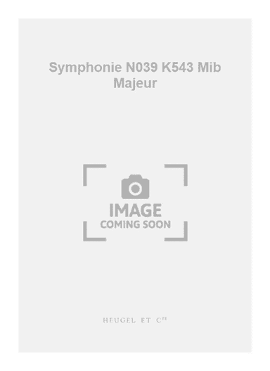 Symphonie N039 K543 Mib Majeur