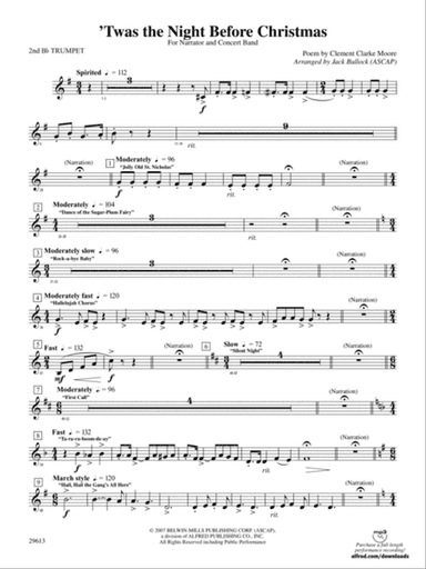 T'was the Night Before Christmas: 2nd B-flat Trumpet
