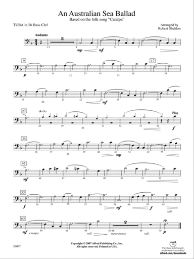 An Australian Sea Ballad: (wp) B-flat Tuba B.C.