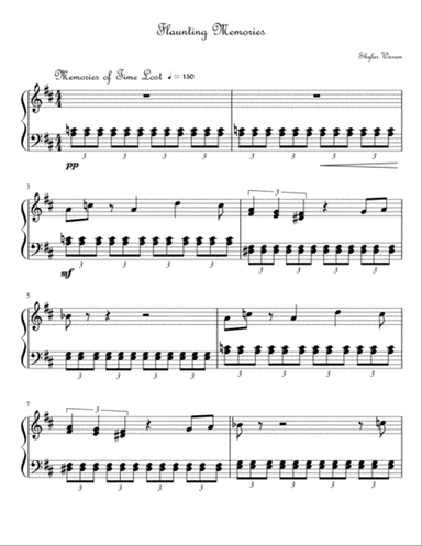 Flaunting Memories for Marimba Solo