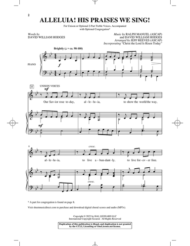 Alleluia! His Praises We Sing! (arr. Jeff Reeves)