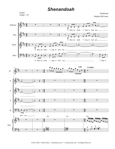 Shenandoah (Vocal Quartet - (SATB)