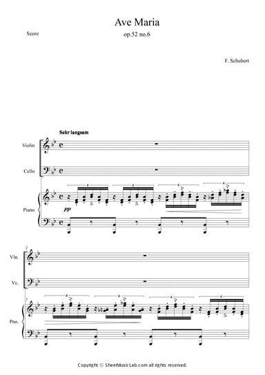 Ave Maria D.839 B flat Major