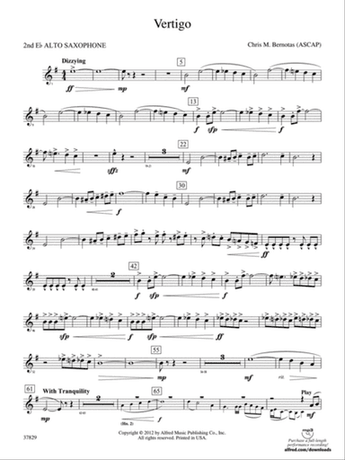 Vertigo: 2nd E-flat Alto Saxophone