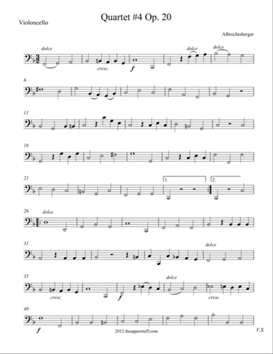 Quartet #4 Op. 20 in F Major