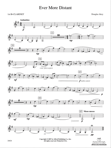 Ever More Distant: 1st B-flat Clarinet