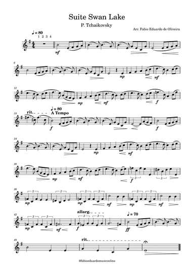 Swan Lake (Tchaikovsky) - Easy Arrangement