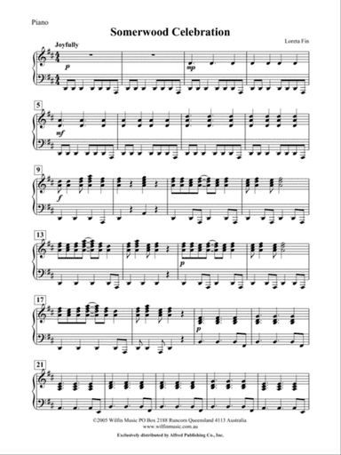 Somerwood Celebration: Piano Accompaniment