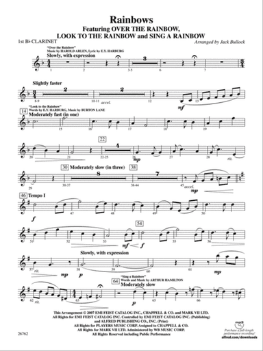 Rainbows: 1st B-flat Clarinet