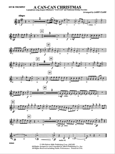 A "Can Can" Christmas: 1st B-flat Trumpet