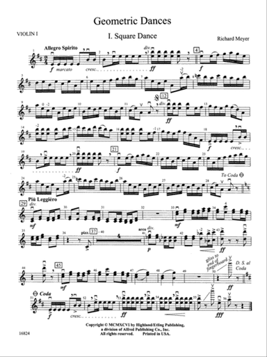 Geometric Dances: 1st Violin