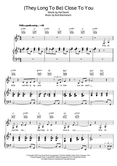 (They Long To Be) Close To You
