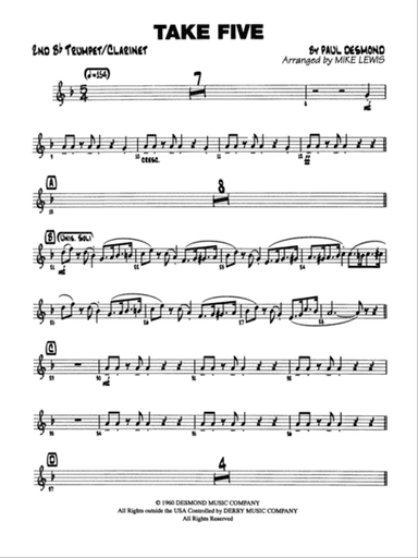 Take Five: 2nd B-flat Trumpet