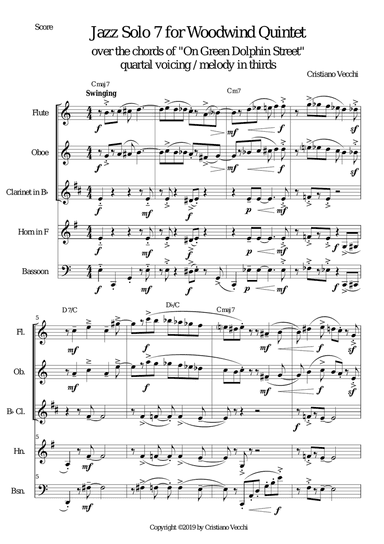 Jazz Solo 7 for Woodwind Quintet