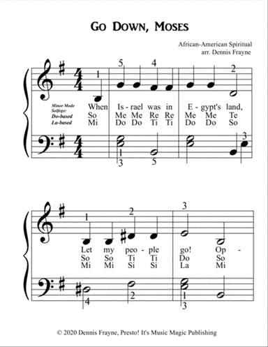 Go Down Moses (standard notation)