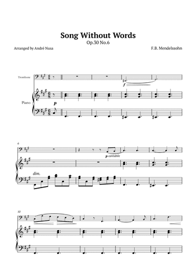 Song Without Words Op.30 No.6