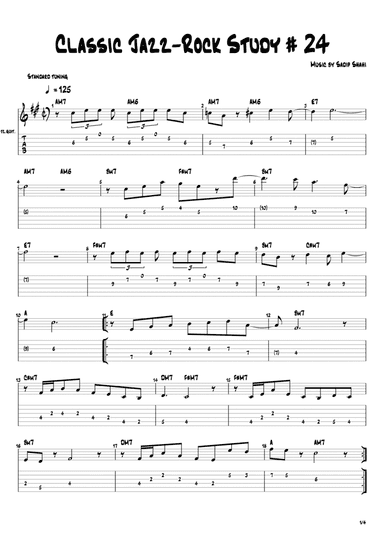 Classic Jazz-Rock Guitar Study # 24