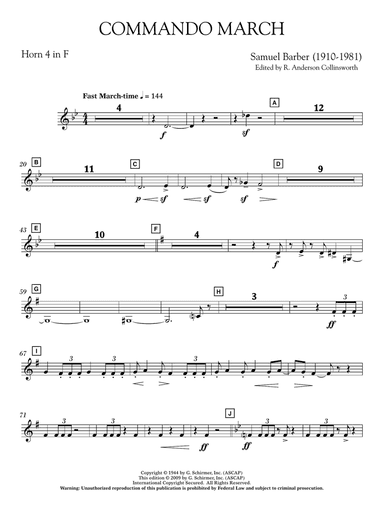 Commando March - F Horn 4